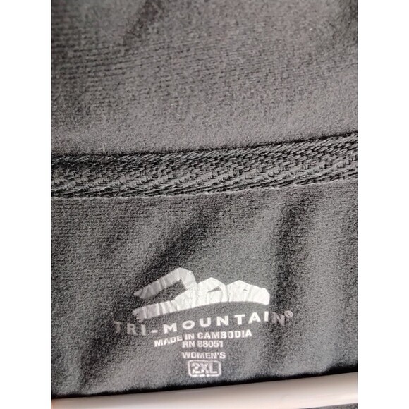 Tri Mountain womans wine colored 1/4 zip pull over sweatshirt XXL arm pocket - Picture 5 of 6